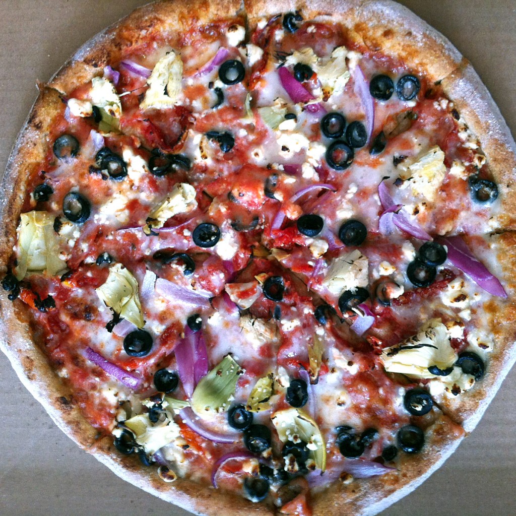 pizza with olives