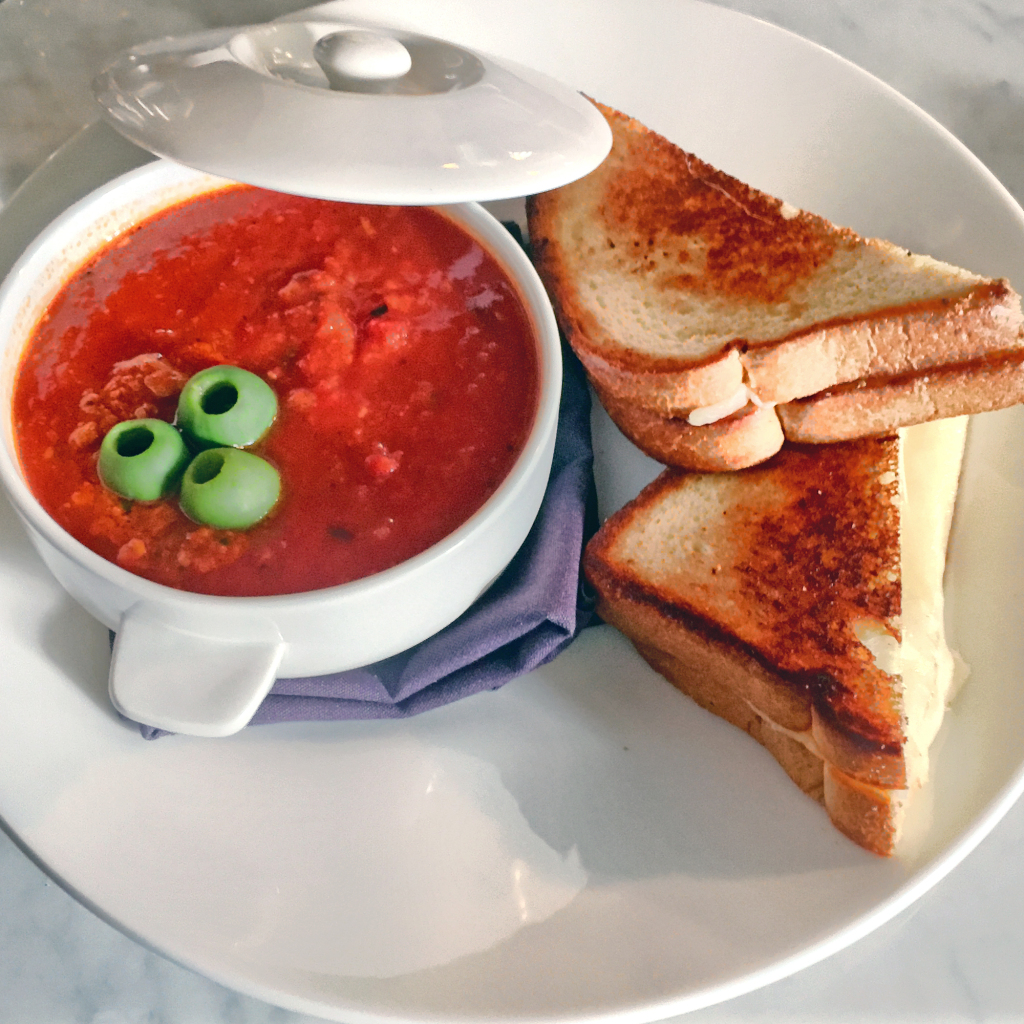 Butchertown Grocery's grilled cheese with tomato soup