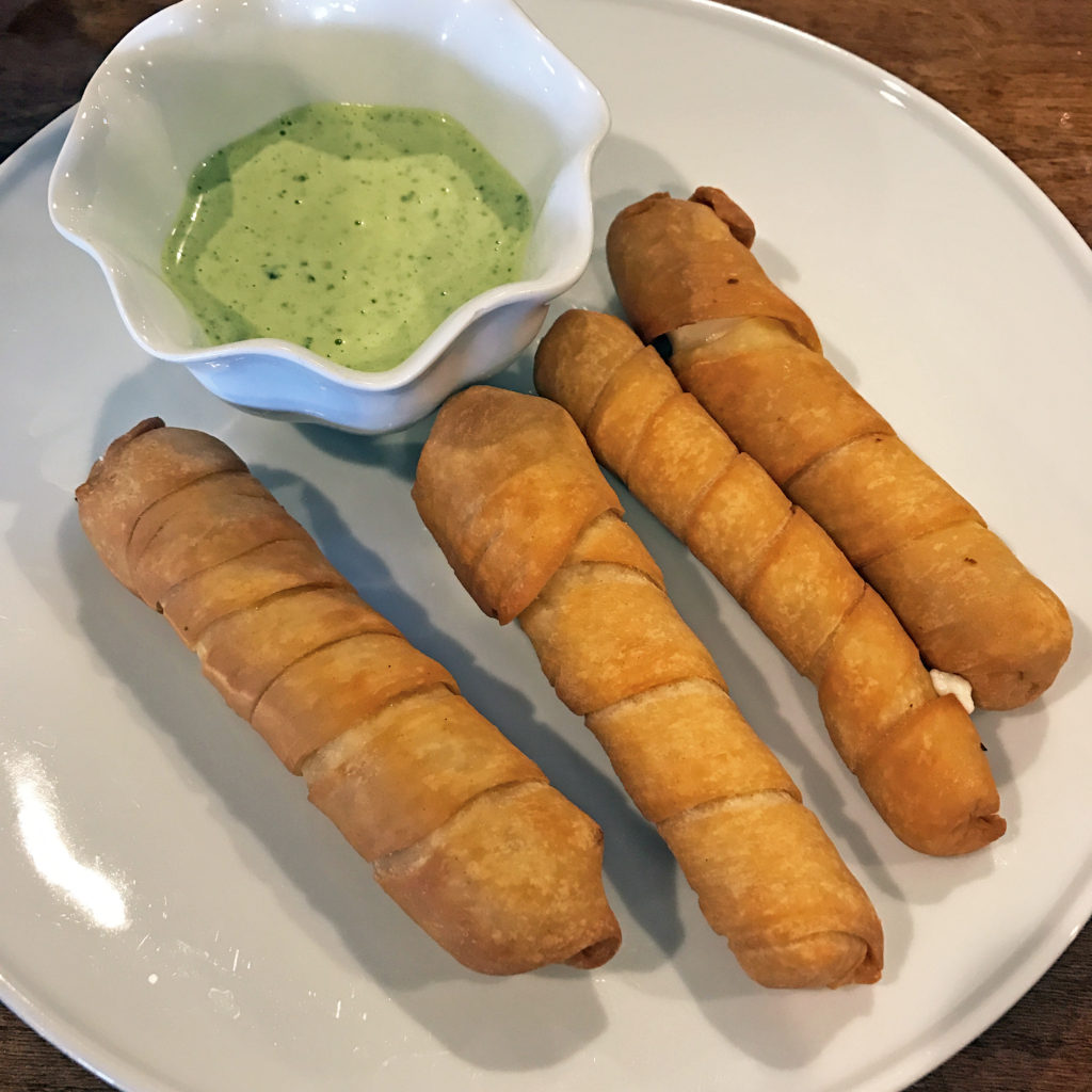 Tequeños, fried pastry-wrapped mozzarella sticks, at Nahyla’s.