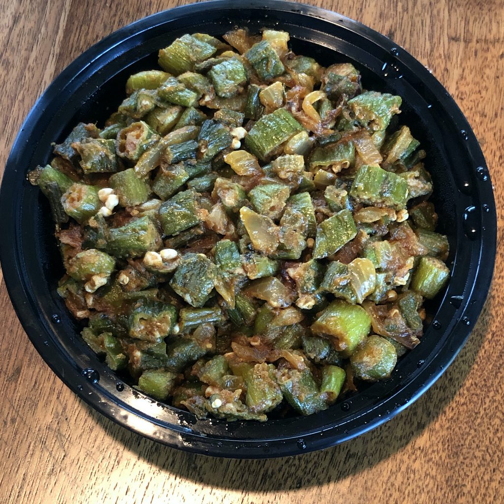 Bhindi masala, a spicy okra and onion curry at Taj Palace.