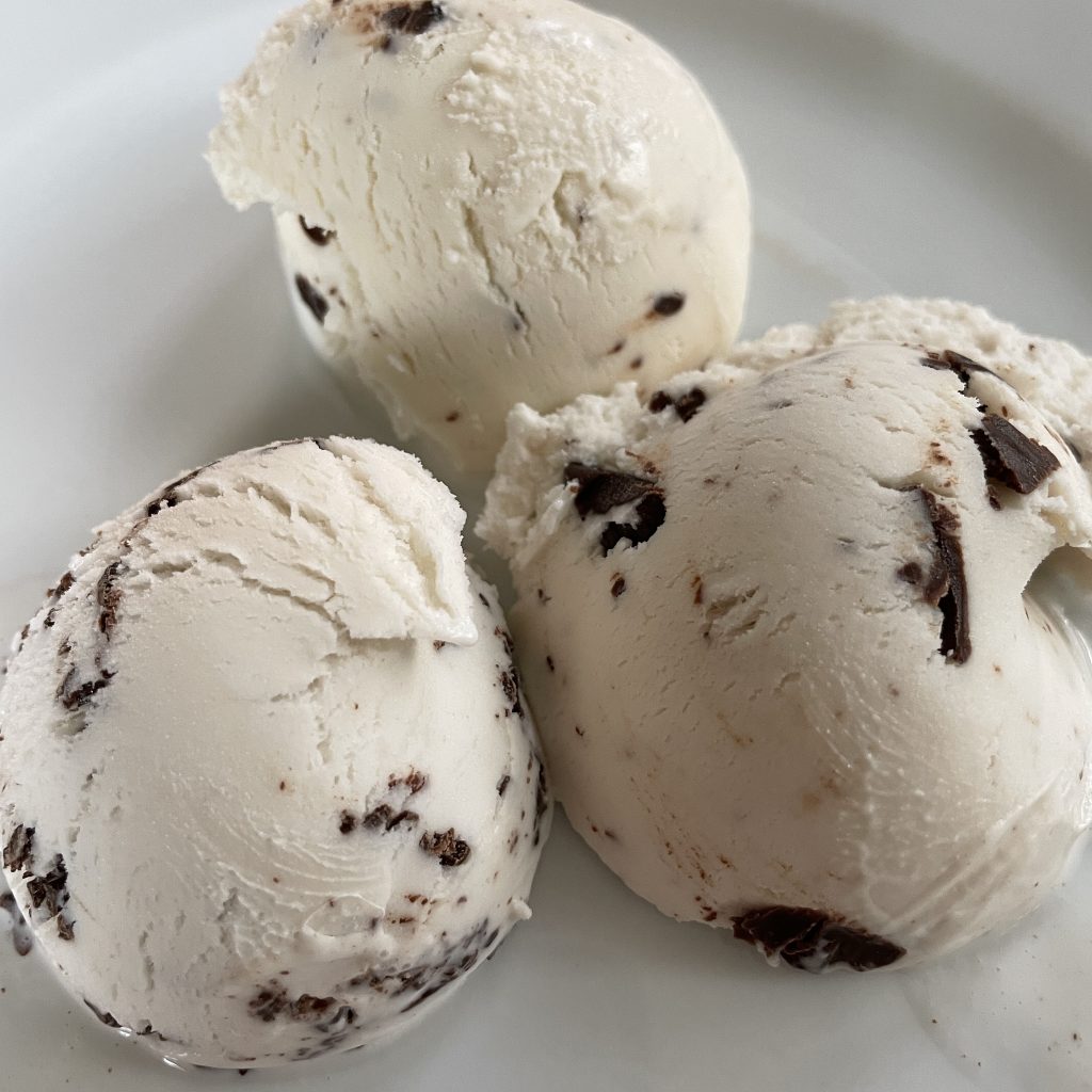 Three scoops ready for taste testing